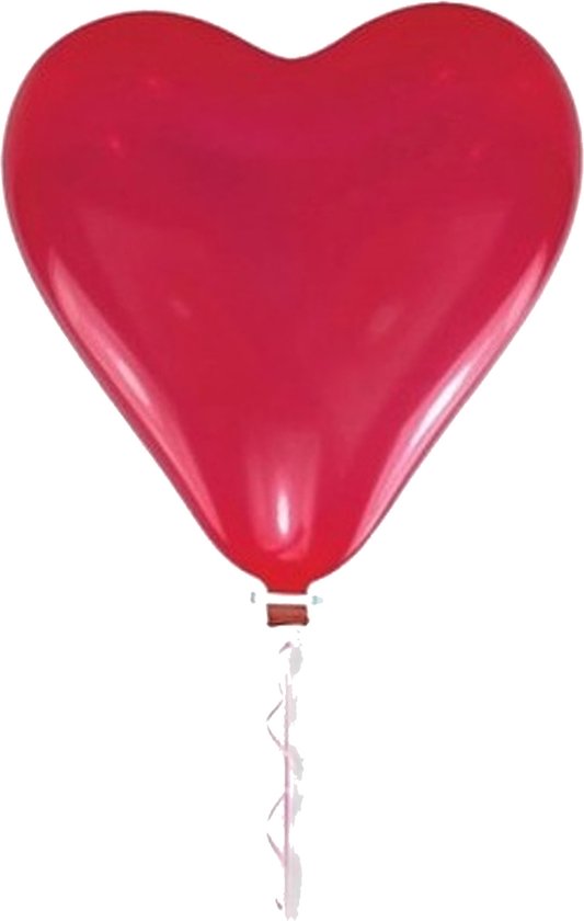 Groot XL hart ballon - 5x - rood - 60 cm - Valentijnsdag/liefde/huwelijk - bruiloft versiering