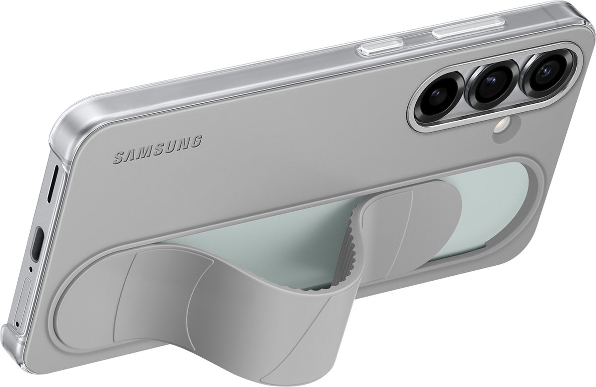 Samsung S25 Plus Standing Grip Back Cover Grijs