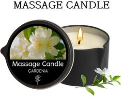 Gardenia Essentiële Olie Massagekaars - Sensuele Warme Gietbeker Ontwerp - Hydraterend met Bloemige Geur voor Ontspannende Spa & Lichaamsverzorging - Romantische Decoratie|Aromatherapie Kaars, Massageoliën voor stellen