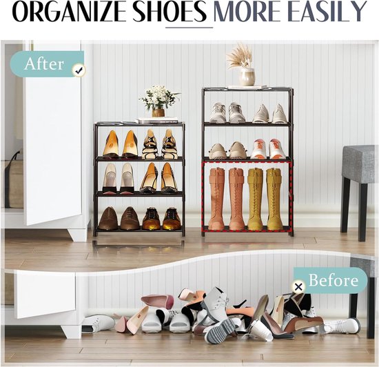 Étagère à chaussures à trois niveaux Selbro ® pour un gain de place intelligent dans n'importe quelle pièce