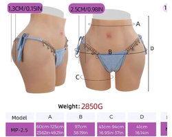 Siliconen vagina, siliconen billen- siliconen heupen- Vagina-broek-cosplay- travestie- crossdresser-bodysuit-big butt- 2850 gram