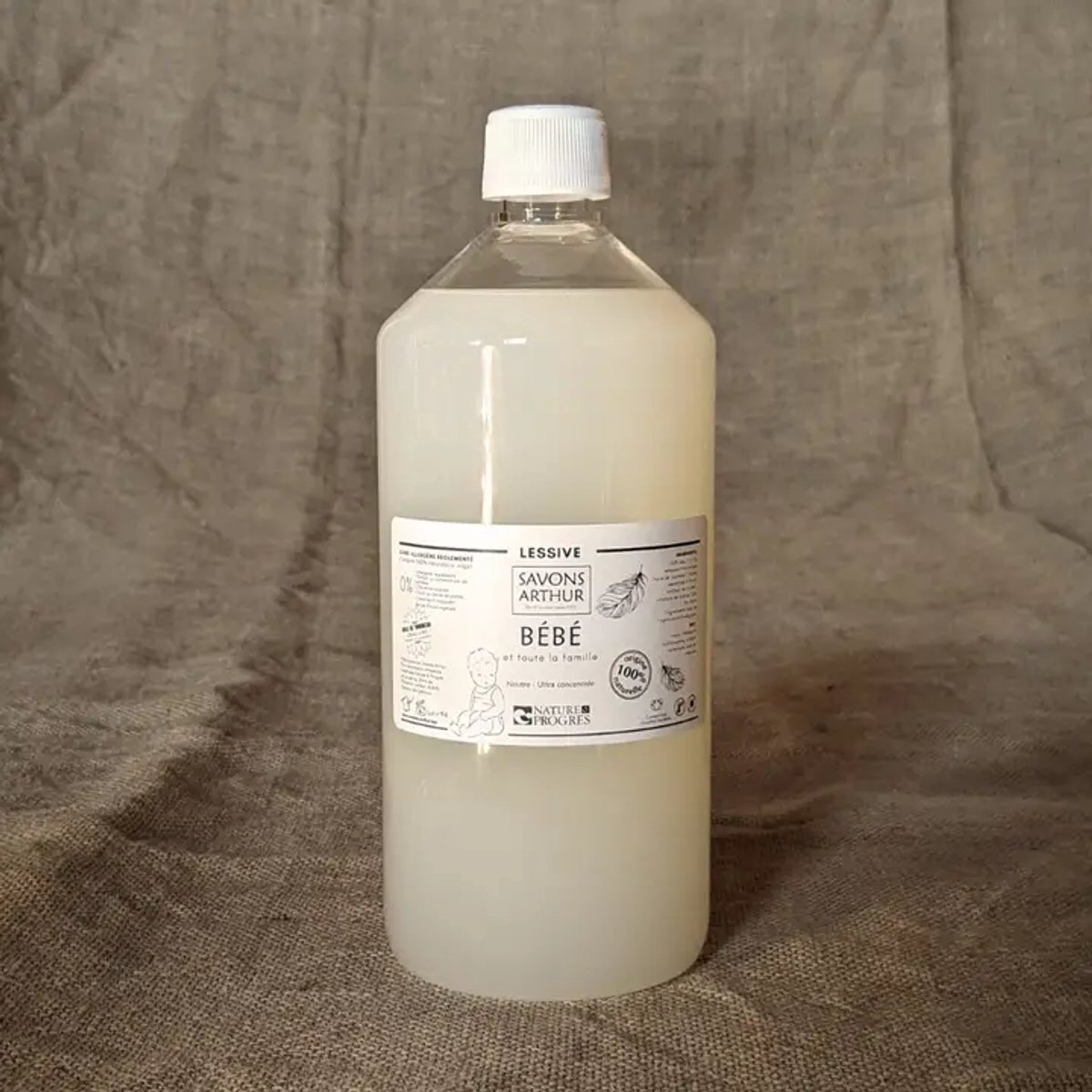 Savons Arthur Organisch Babywasmiddel met biologische zonnebloemolie - delicate was - wol - gevoelige huid 1ltr