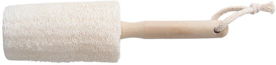 1stuk - Natuurlijke Loofah Kopborstel - Ophangbare Kopborstel met Houten Handvat - Natuurlijke Loofah Reinigingsborstel - Multifunctionele Huishoudelijke Reinigingsborstel - Kopborstel