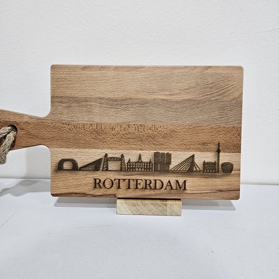 Planche à boissons en bois de hêtre skyline Rotterdam 59 cm