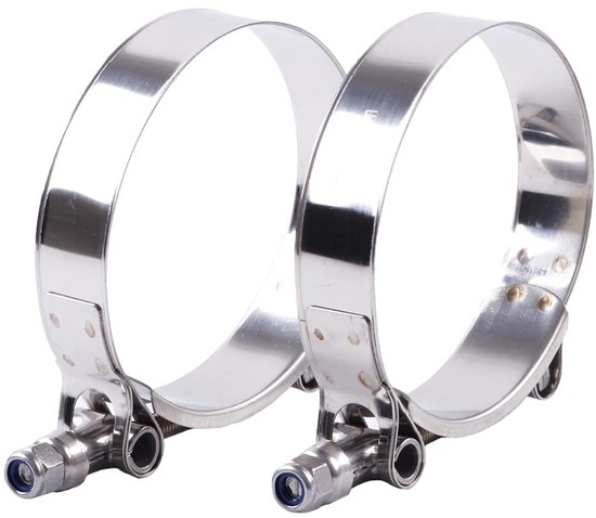 Glarks 8Pcs 63-71mm Rvs T-Bolt Slangklemmen Turbo Inlaat Zachte Slang Intercooler Klemmen