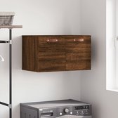 The Living Store Wandkast - Bruineiken - 60 x 36.5 x 35 cm - Duurzaam hout - Opbergruimte - Wandgemonteerd