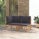 The Living Store Tuinset - Bamboe - Modulair ontwerp - Comfortabele kussens - Duurzaam materiaal