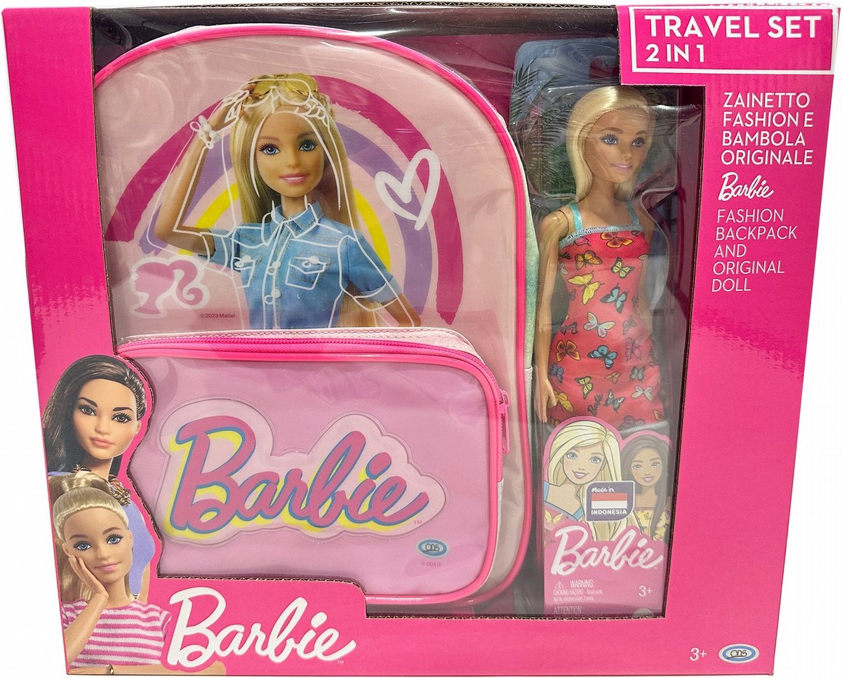 Sac à dos Barbie tour / natation / gym rose pour enfants