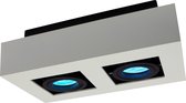 Spectrum - LED Plafondspot MIRORA - 2xGU10 fitting - Kantelbaar - Wit/Zwart