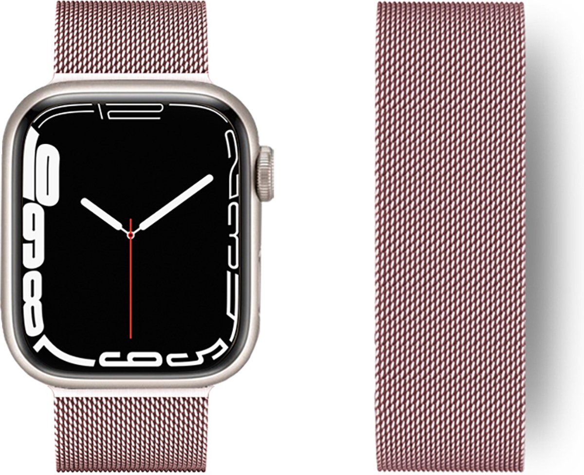 Gerrey® Milanees bandje geschikt voor Apple Watch - Roze Magneet Sluiting - 38/40/41 mm - Gerrey - Series 1 2 3 4 5 6 SE 7 8 - Geschikt voor Apple Watch