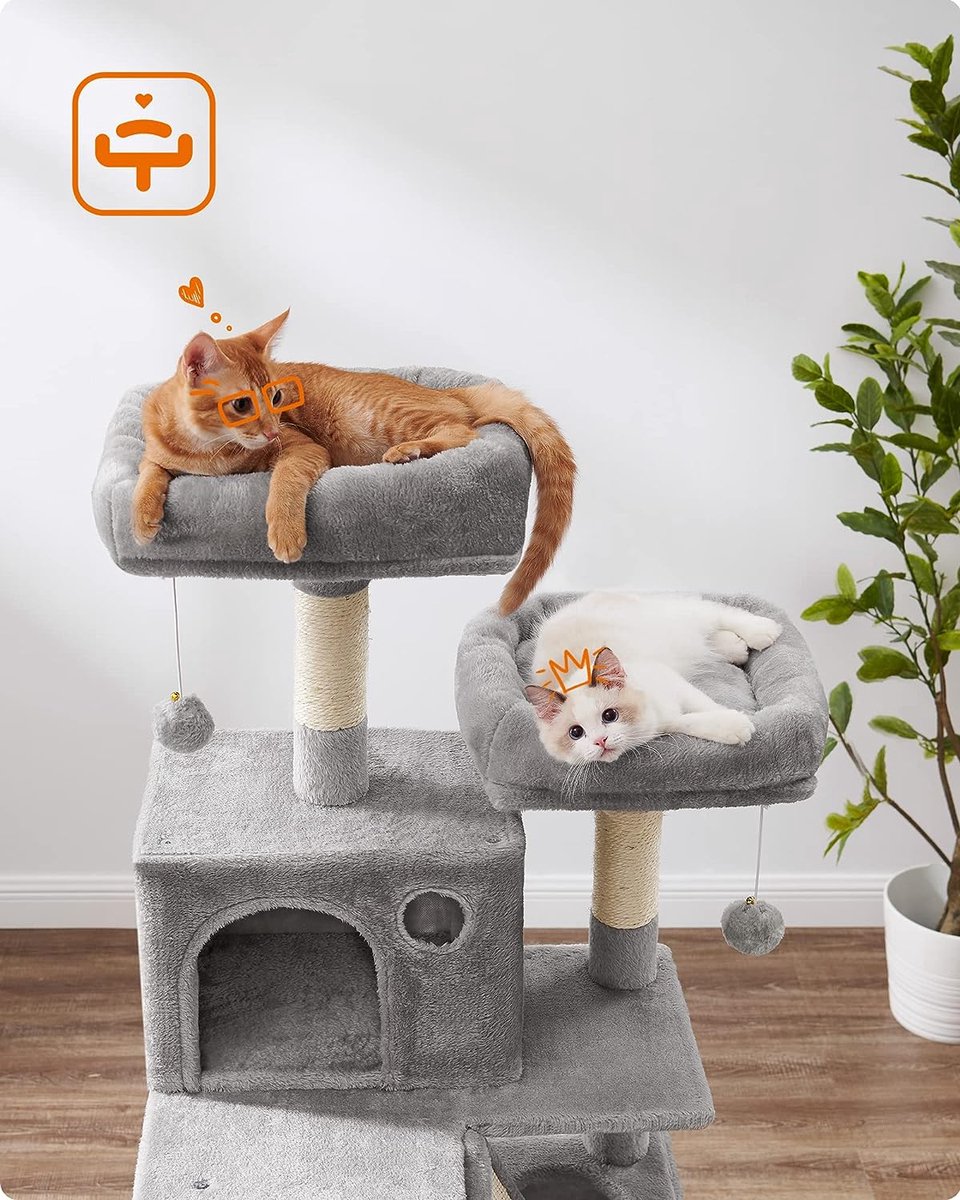 Krabpaal 168cm, 13 sisalzuilen, hangmat en mand - €69.95 thumbnail 3