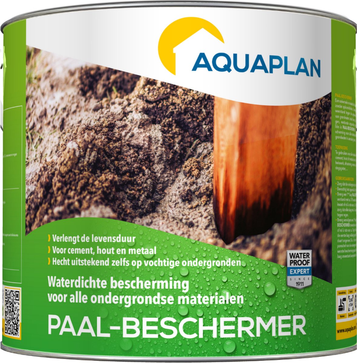 Aquaplan Paal-Beschermer - voor cement, hout en metaal - 2,5 kg