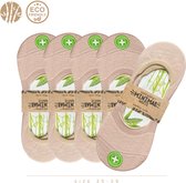 green-goose® Dames Bamboe Footies Beige | 5 Paar | Maat 35-39 | Invisible Socks | Ballerina's | Duurzaam Bamboevezel | Ademend en Superzacht!