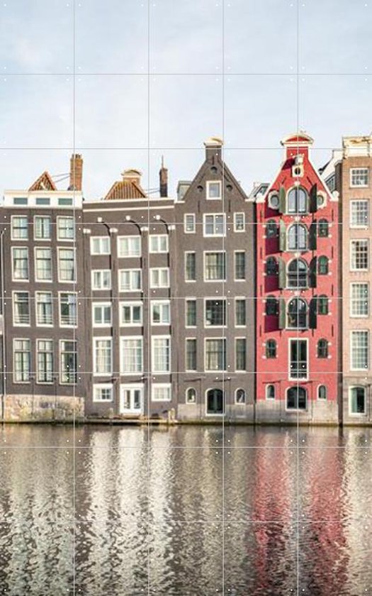 IXXI Houses of Amsterdam - Wanddecoratie - Fotografie - 100 x 160 cm