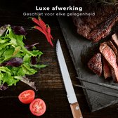 Cheqo® RVS Steakmessen Set - Messenset - Tafelmessen - Vleesmessen - Steakmessenset - Vaatwasserbestendig - 6 Stuks - 21 cm