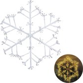 Cheqo® Lichtgevende Sneeuwvlok - Lichtslang - Kerstdecoratie - Kerstfiguur - 80cm - 288LED
