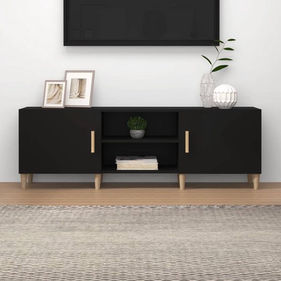 The Living Store TV-kast - Klassiek - 150 x 30 x 50 cm - Zwart