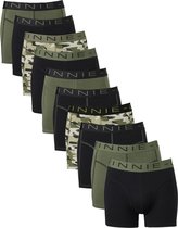 Vinnie-G Boxers Value Pack - 10 pièces - Noir/Vert forêt - Taille S - Sous-vêtements pour hommes - Geen étiquettes irritantes - Sous-vêtements pour hommes en Katoen