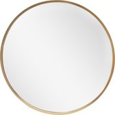 Spiegel Celia - Hangende Spiegel - Rond - Ø60cm - Goudkleurig - Aluminium en Glas - Stijlvolle uitstraling