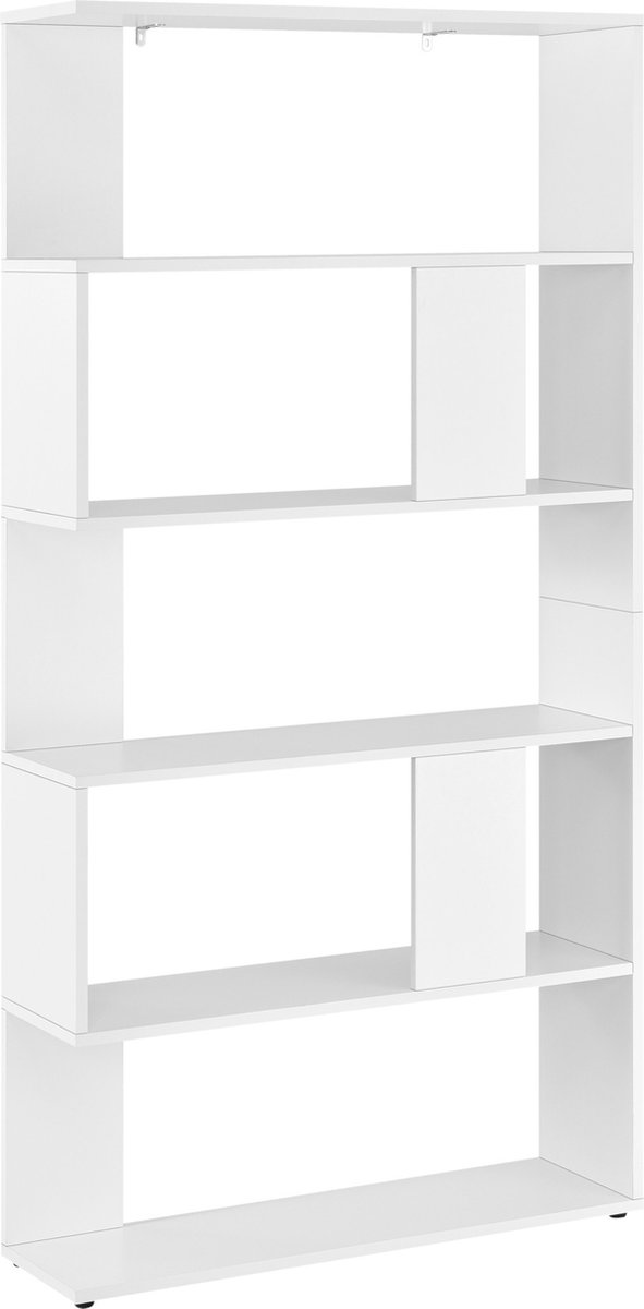 Boekenkast Plank Florentino - 159x80x23,5 cm - Wit - Decoratief Design