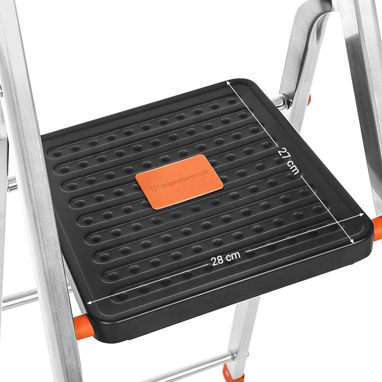 330 lbs capaciteit opvouwbare 3-treden ladder met extra hoge leuning. | Ontdek de duurzame en veelzijdige materiaalbehandelingsapparatuur van