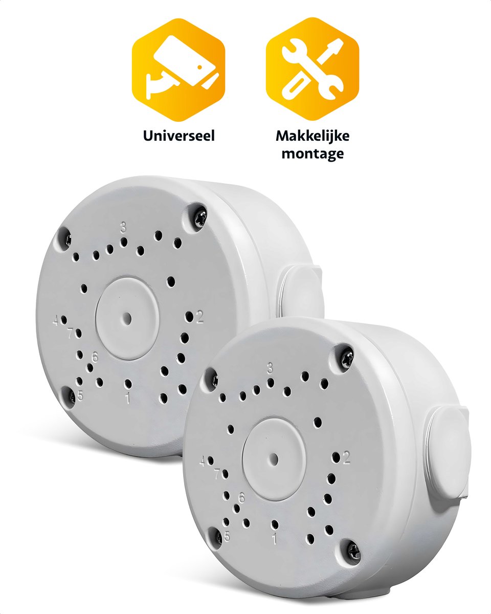 Teceye- Kabel montage doos - Aluminium - Universeel - Camera montagedoos - Junction box - Stof en waterbestendig