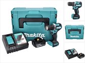 Makita DDF 487 RT1J accuboormachine 18 V 40 Nm borstelloos + 1x oplaadbare accu 5.0 Ah + lader + Makpac