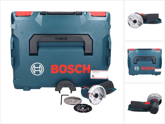 Bosch Bleu 06019F2003 Meuleuse sans fil GWS 12V-76 solo Click&Go, L-BOXX