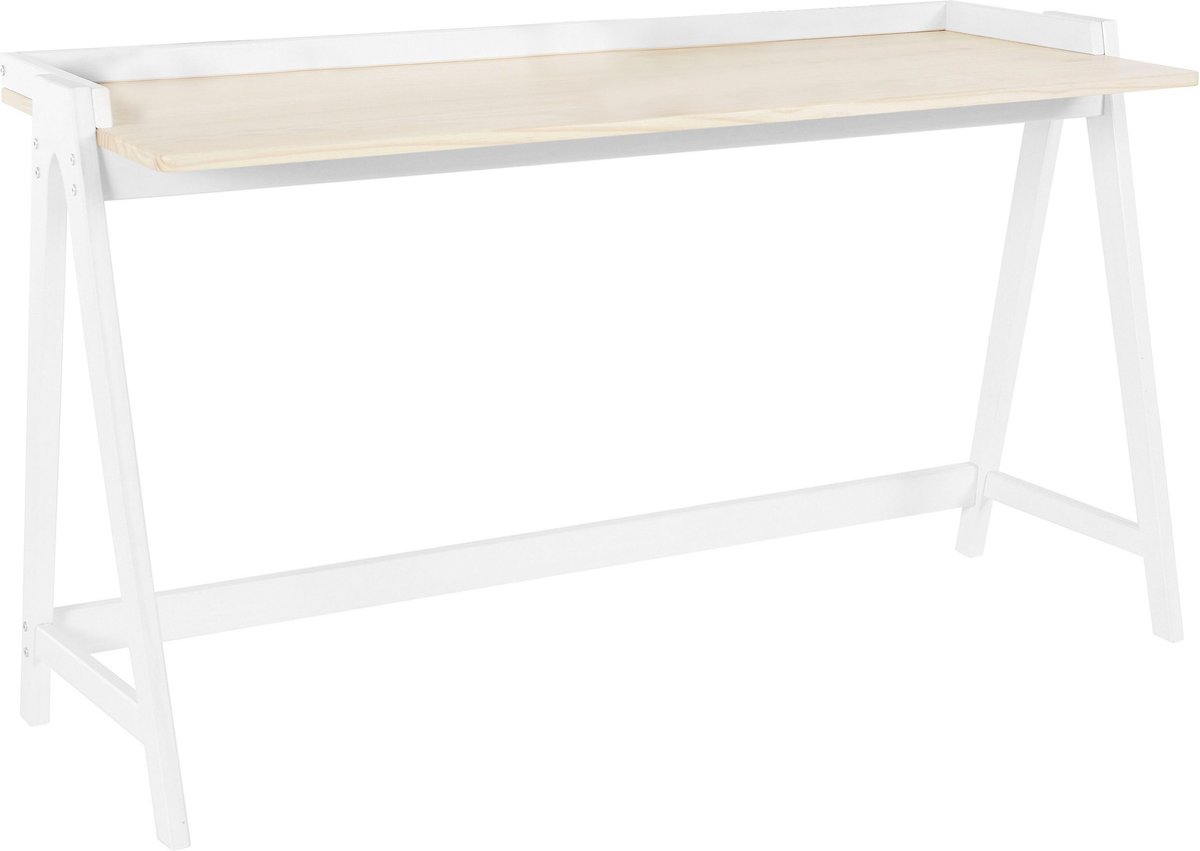 Notio Living Cruz-Bureau - Zwart/Natuur Grenen Wit