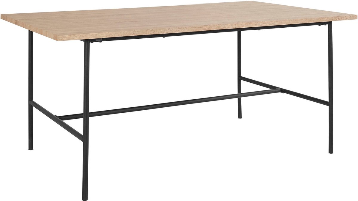 Notio Living Acer - Eettafel 180 cm 8 plaatsen in Zwart Eiken (76 x 180 x 90 cm) Bruin
