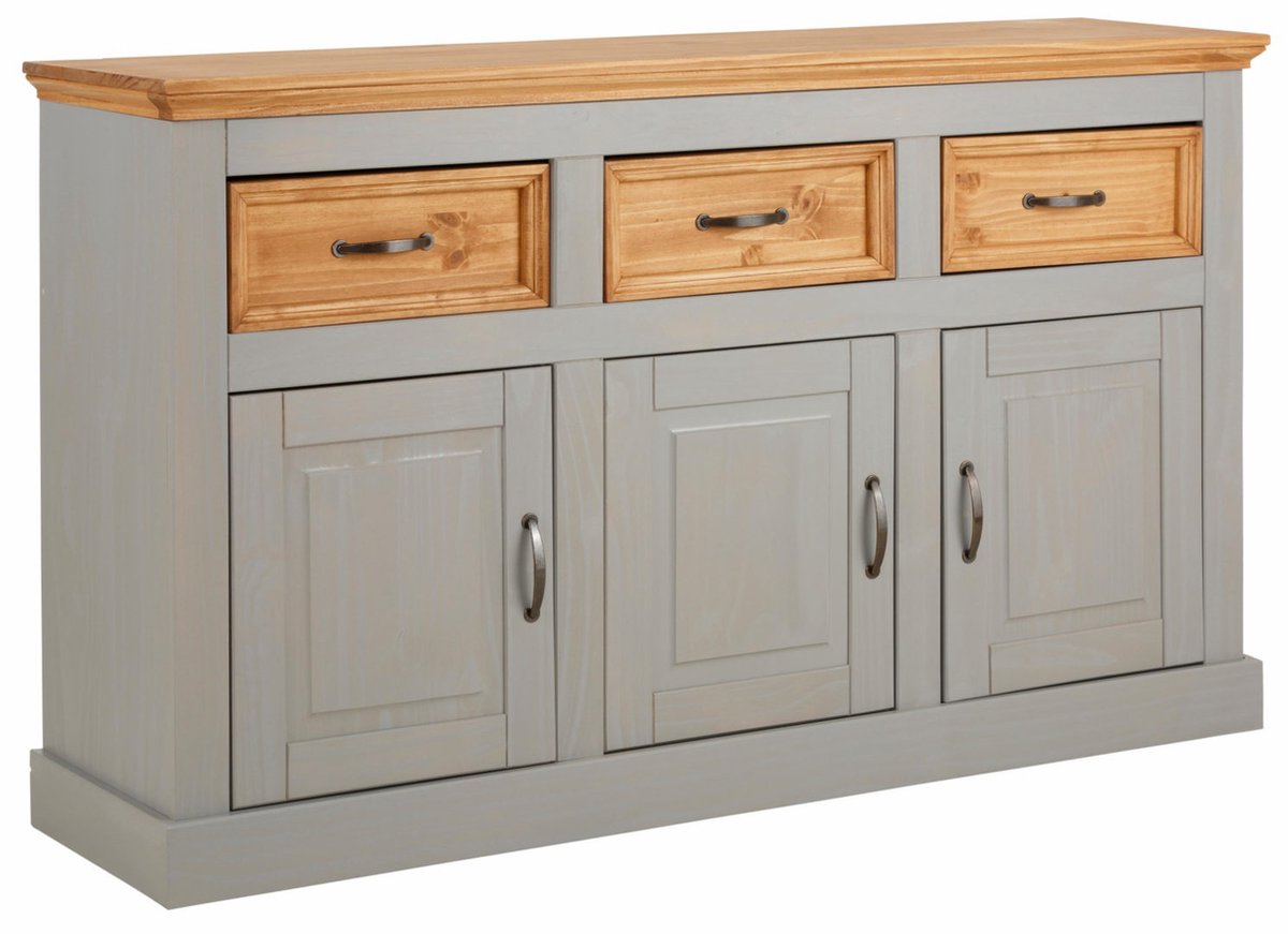 Notio Living Selma-Dressoir - 3-deuren 3-laden - Grijs