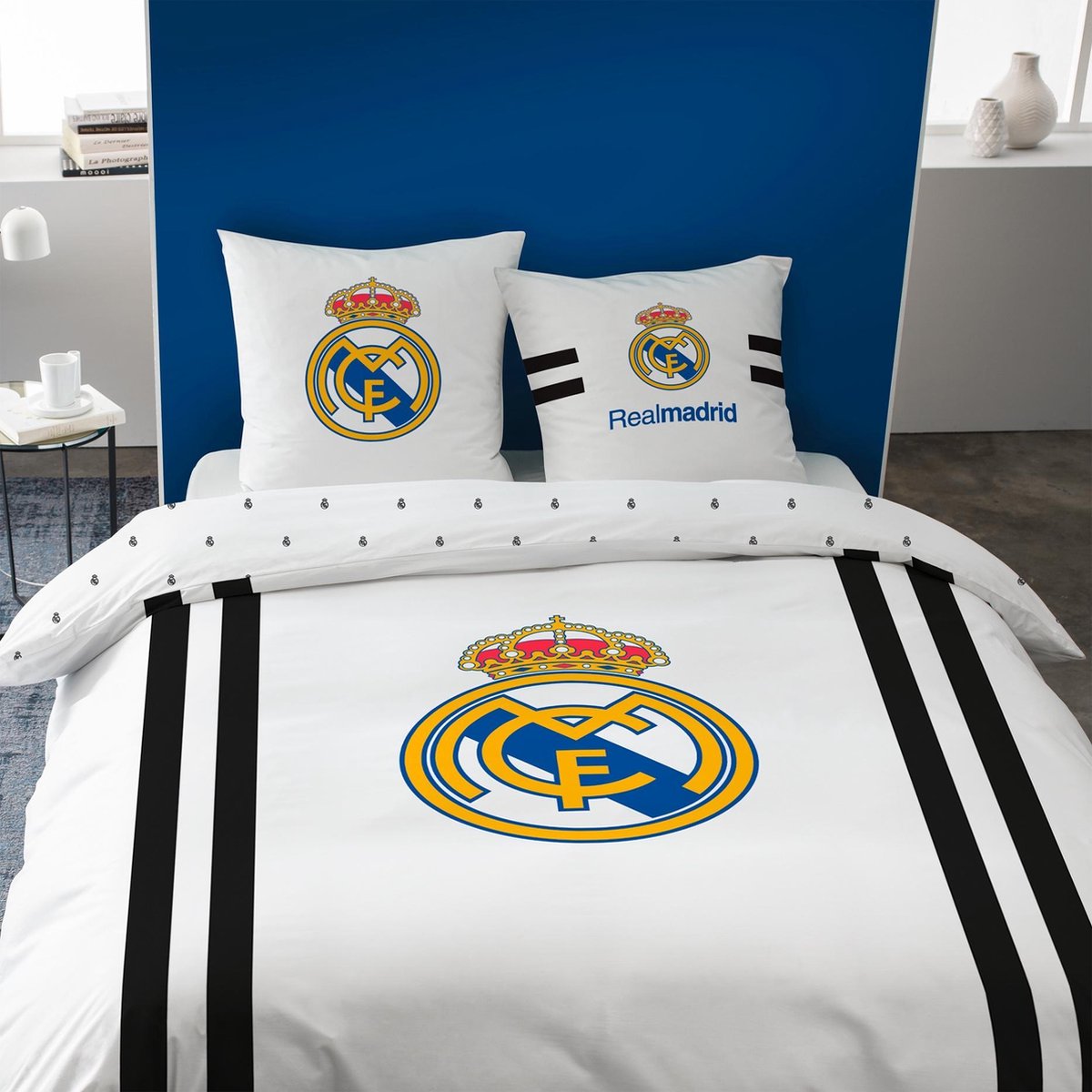 Real Madrid Maillot Dekbedovertrek - Tweepersoons - 240 x 220 cm - Wit |