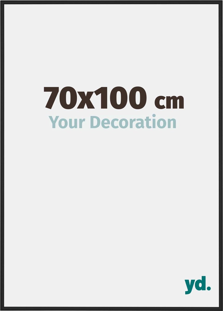 yd. Your Decoration - Fotolijst 70x100 cm - Aluminium - Zwart Hoogglans - Miami
