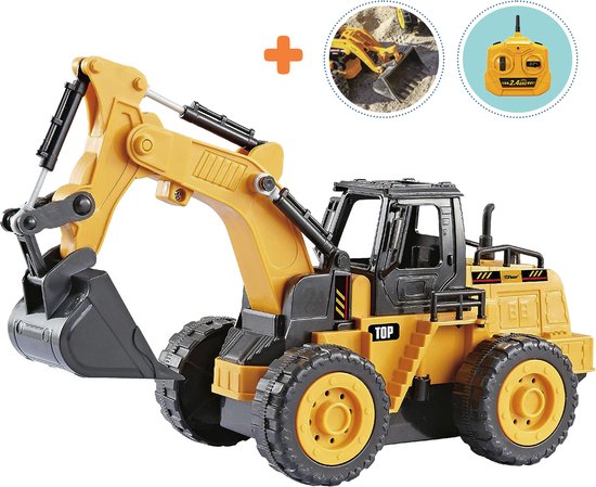 CosmoToys® Graafmachine Speelgoed - Afstand Bestuurbaar - Speelgoed 3, 4 & 5 Jaar - Geel
