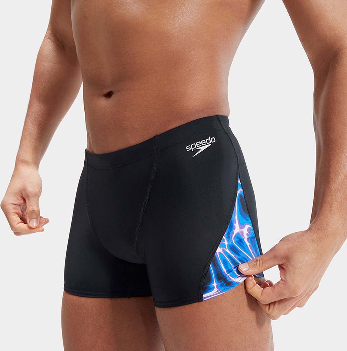 Speedo Allover Digi V - cut Zwembokser Zwart UK 32 Man — afbeelding 3
