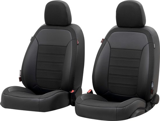 WALSER Premium Autostoelbekleding compatibel met Renault Master III 02/2010-Vandaag, 1 enkel stoelbekleding front Armsteunbeschermer, 1 Dubbele bankhoes