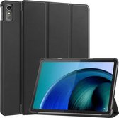 Hoes Geschikt voor Lenovo Tab M10 5G Hoes Book Case Hoesje Trifold Cover - Hoesje Geschikt voor Lenovo Tab M10 5G Hoesje Bookcase - Zwart