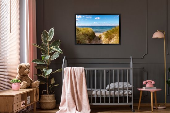 Cadre photo avec affiche - Plage - Nuages - Allemagne - 120x80 cm - Cadre pour affiche