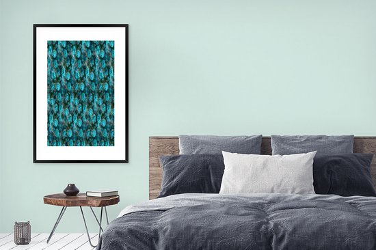 Cadre photo avec poster - Fleurs - Blauw - Roses - 80x120 cm - Cadre poster