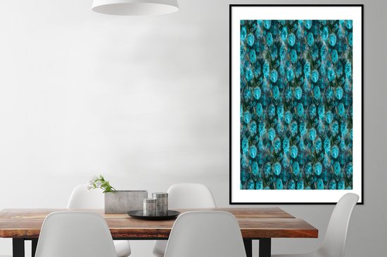 Cadre photo avec poster - Fleurs - Blauw - Roses - 80x120 cm - Cadre poster