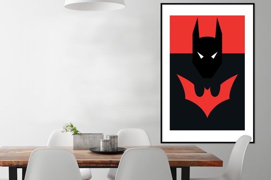 Illustration de Batman sur fond rouge 80x120 cm