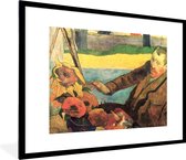 Fotolijst incl. Poster - De zonnebloemenschilder - Vincent van Gogh - 80x60 cm - Posterlijst