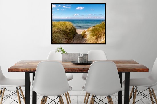 Cadre photo avec affiche - Plage - Nuages ​​- Allemagne - 80x60 cm - Cadre pour affiche