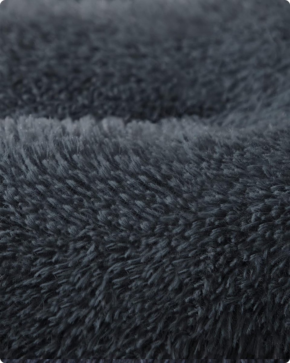 Fluffy hondenmand 95 x 60 cm donkergrijs