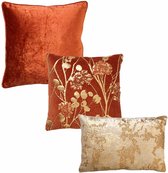 Hoii - VALUE SET GOLDEN SUNSET - Set de 3 coussins décoratifs - Potters Clay - orange - Hoii