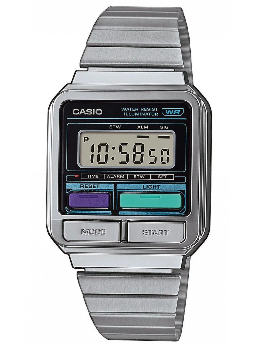Casio Casio Collection Vintage A120WE-1AEF Horloge - Staal - Zilverkleurig - Ø 32.5 mm