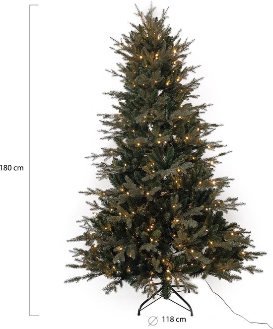 Wintervalley Trees - Kunstkerstboom Anderson met LED verlichting - 180x118cm - Groen