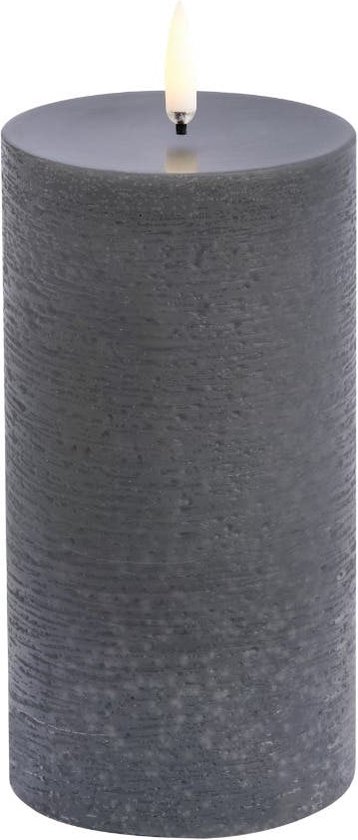 Uyuni led-kaars Melted 7,8 x 15cm grey