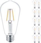 Voordeelpak 10x Philips Corepro LEDbulb E27 Edison Filament Helder 4W 470lm - 827 Zeer Warm Wit | Vervangt 40W
