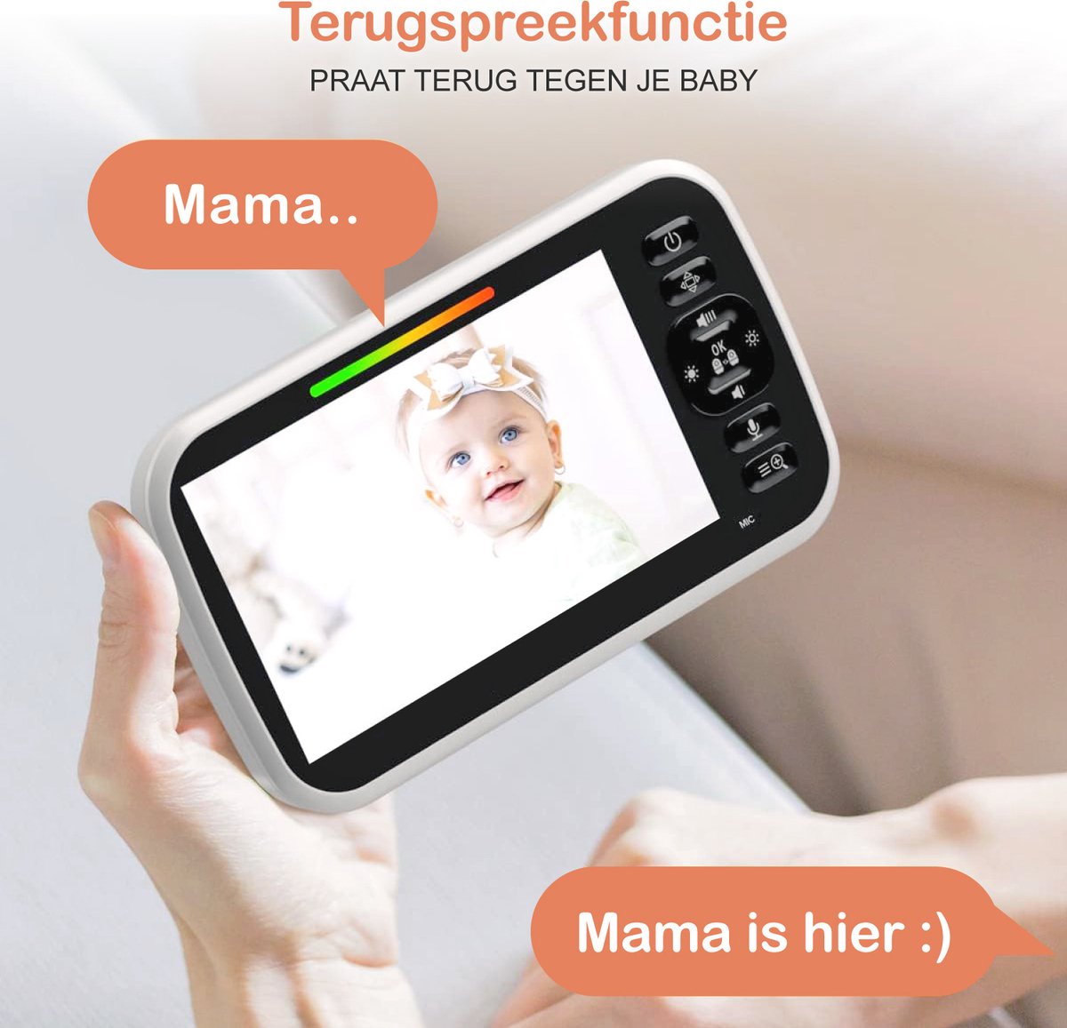 Products by BR Nubex Babyfoon met camera - 5 inch Extra Groot Scherm thumbnail 4